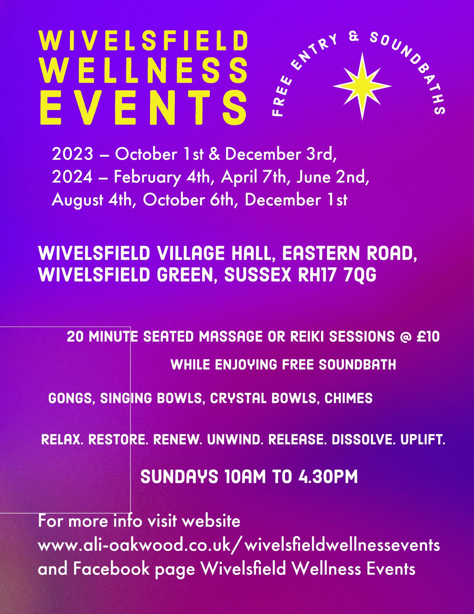 Wivelsfield Wellness Events Ali Oakwood